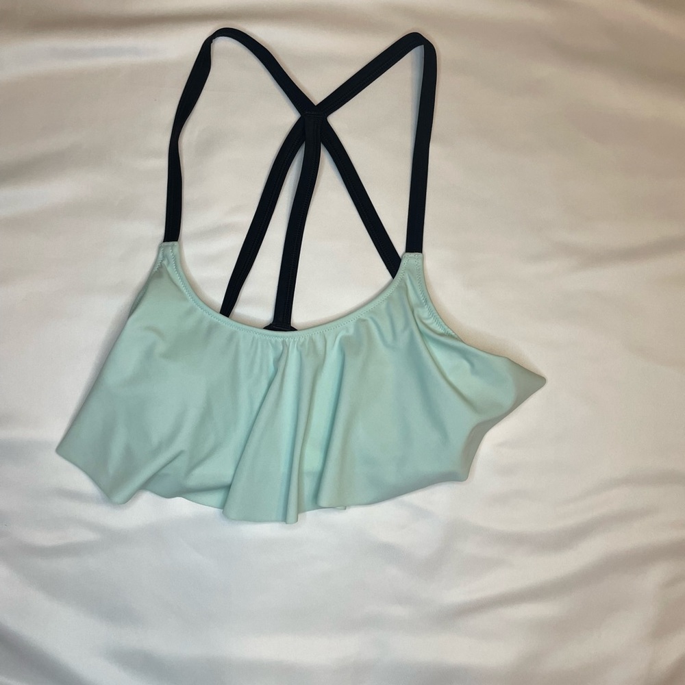 Victoria’s Secret PINK Flounce Strappy Bikini top in Aqua - small